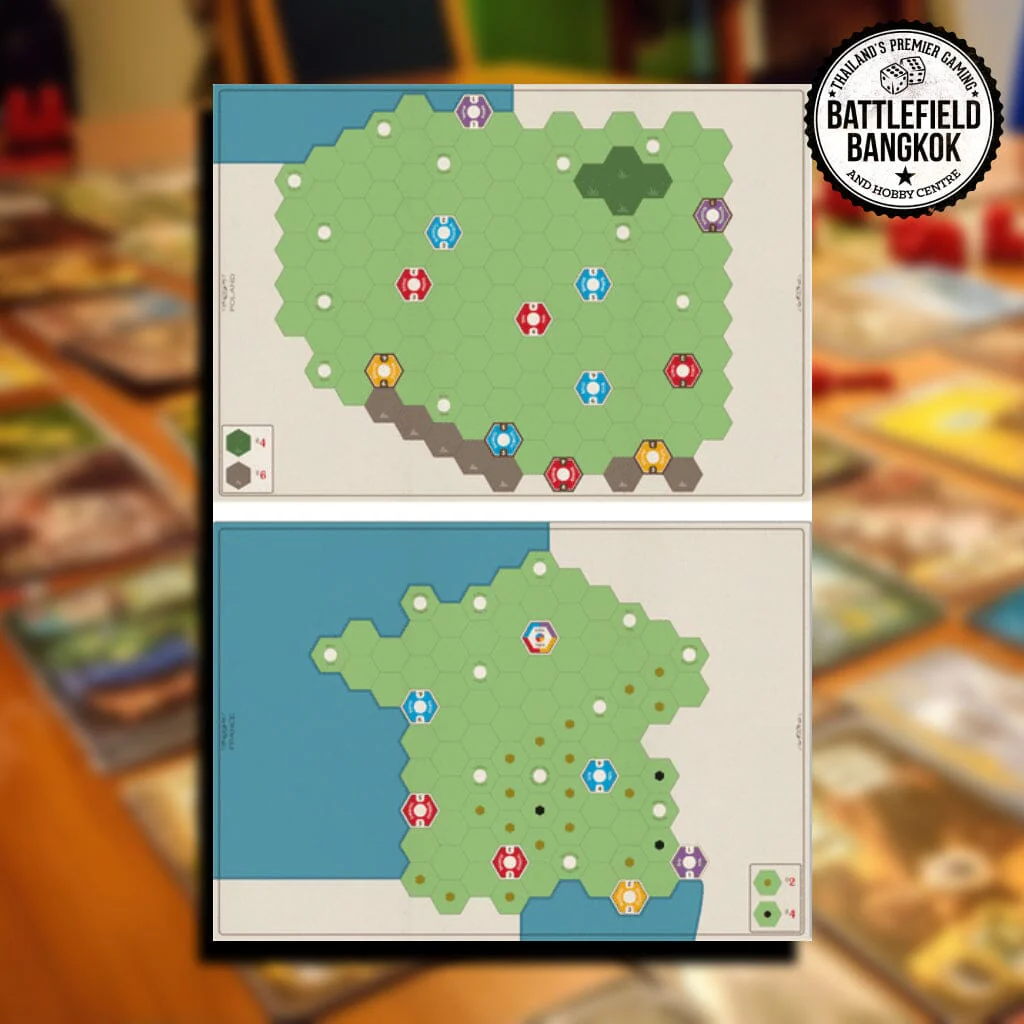 Age of Steam Deluxe: France & Poland Maps Expansion [Boardgame]