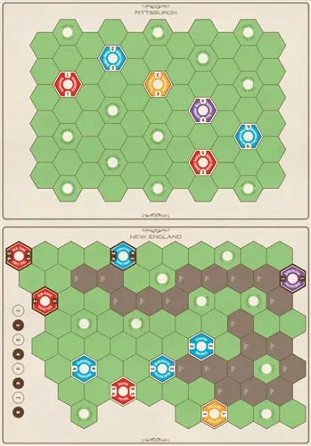 Age of Steam Deluxe: New England / Pittsburgh & Switzerland Expansion [Boardgame] - Image 2