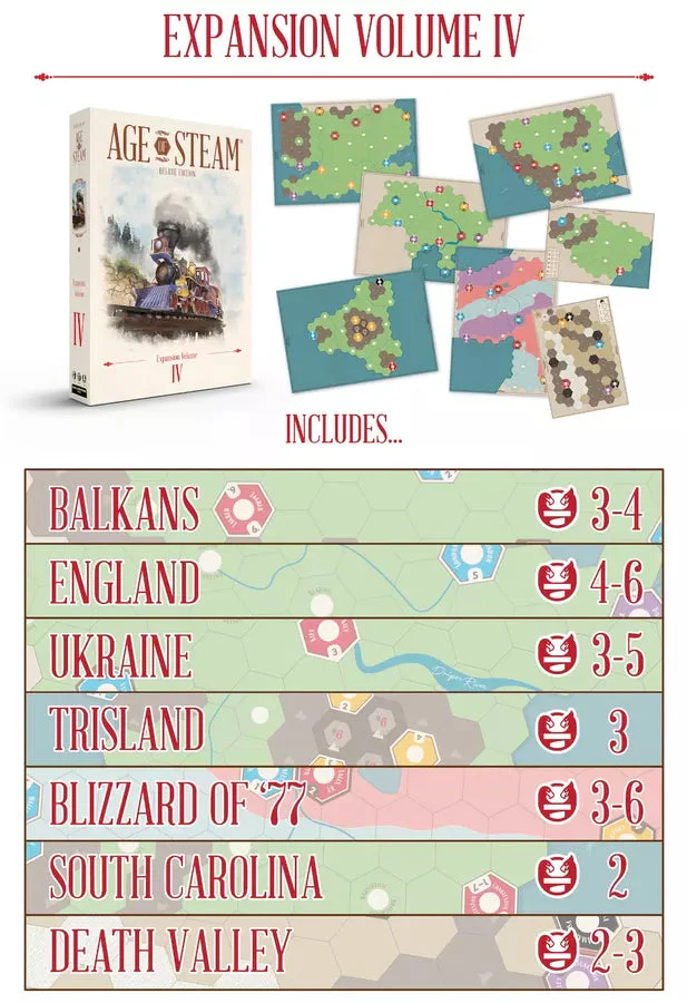 Age of Steam Deluxe: Volume IV Expansion [Boardgame] - Image 3
