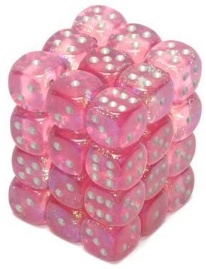Borealis Pink/Silver: 12mm Dice Block (36 Dice)