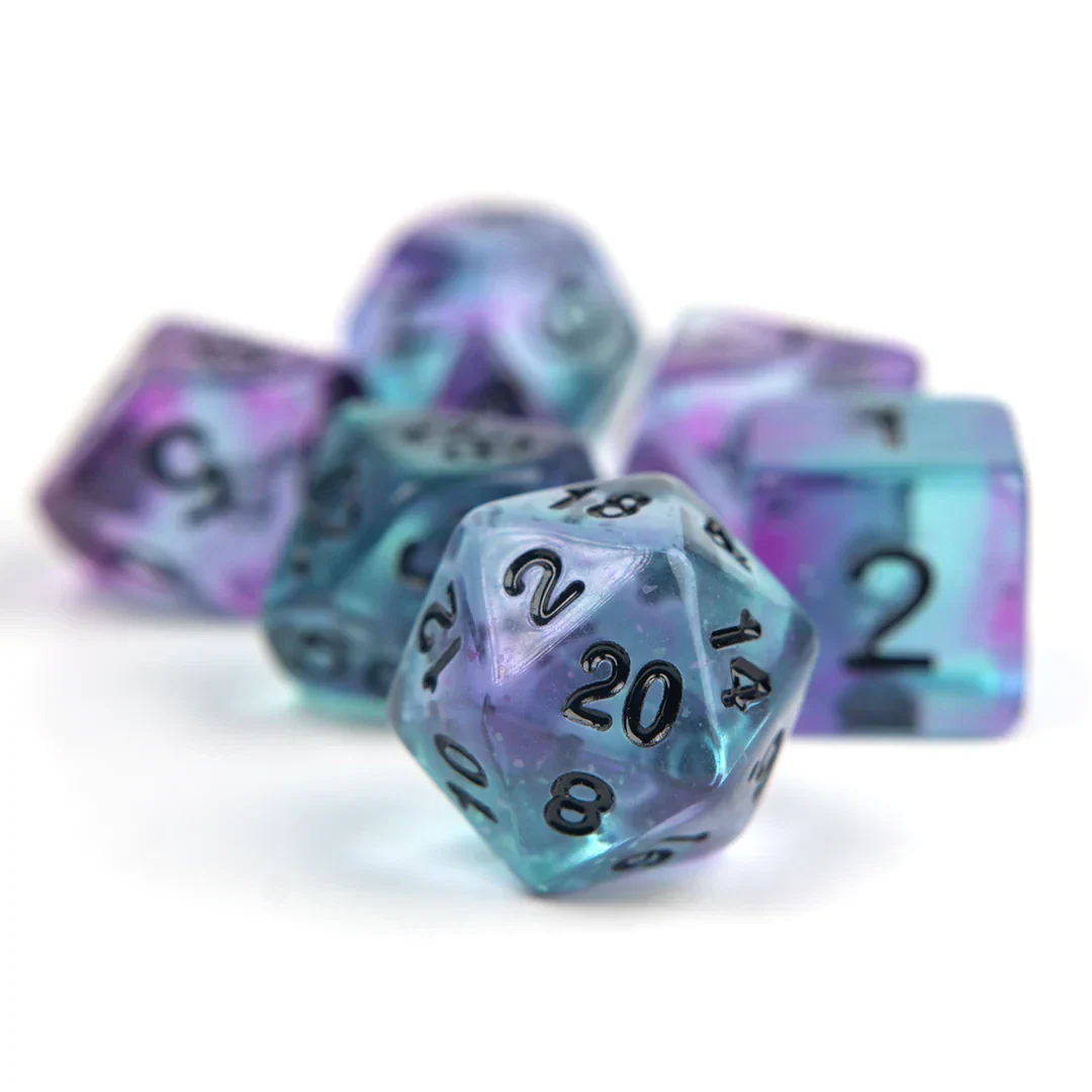 Dice Set - Peacock Glowworm Dice Set