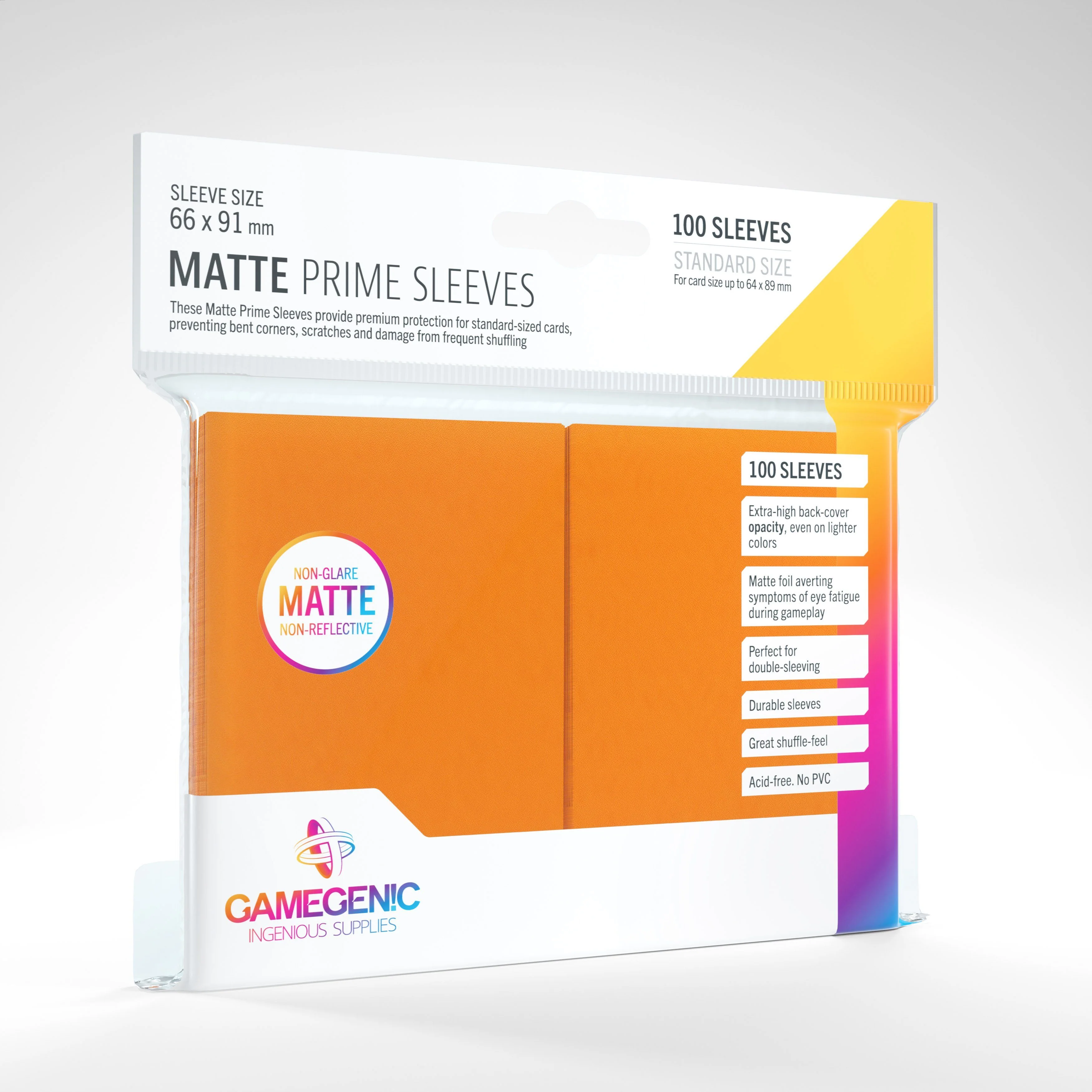 Gamegenic Matte Prime Sleeves (100 Sleeves - 66x91 mm) - Image 2