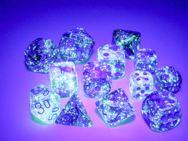 Nebula® 16mm d6 Nocturnal™/blue Luminary™ Dice Block™ (12 dice) - Image 2
