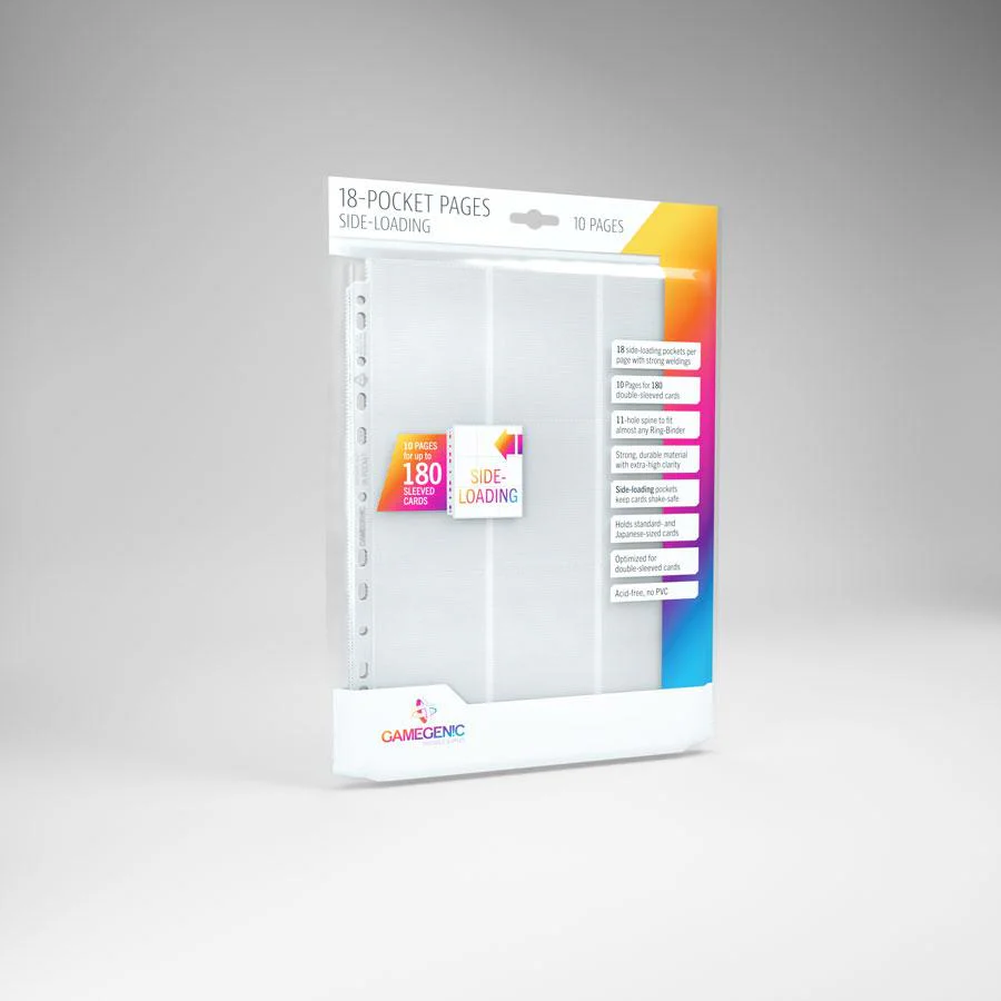 Gamegenic 18-Pocket Pages Side-Loading 10 Pages