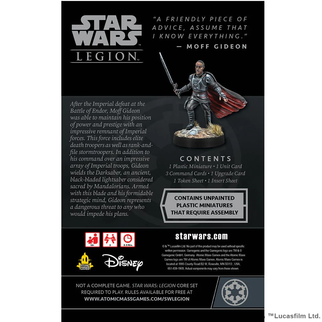 Star Wars: Legion - Moff Gideon Commander Expansion - Image 2