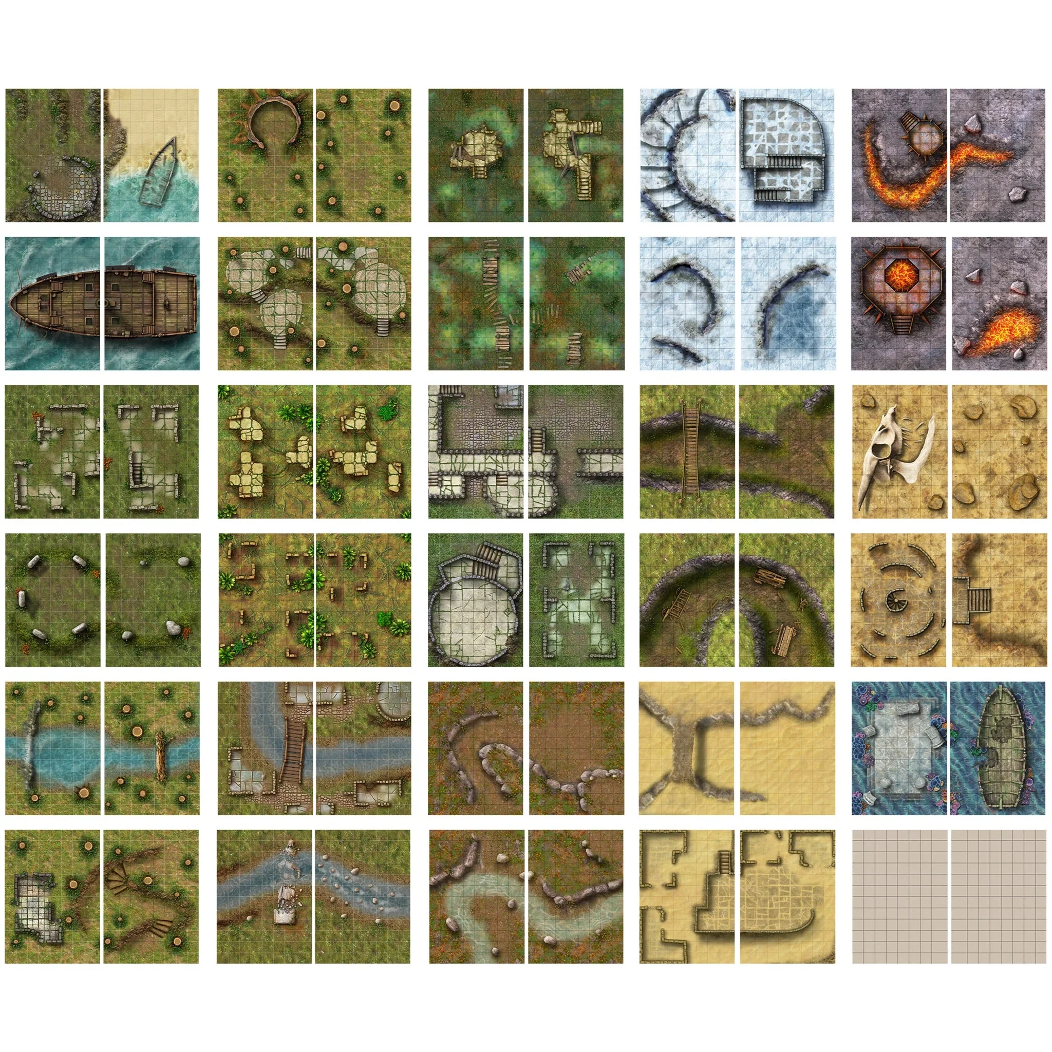 The Big Book of Battle Mats - Wrecks & Ruins (8"x12") - Image 2